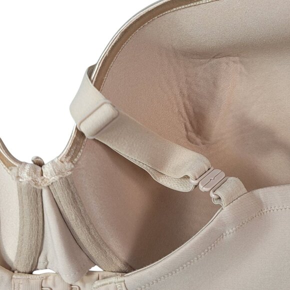 Vanity Fair Body Caress Bra Tan 38DD Full Coverage Lightly Lined Underwire 75335 - Picture 7 of 9